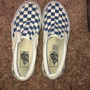 Blue checkered vans